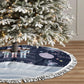 Black Nutcracker Magic Christmas Tree Skirt African American Pastel Snowflake Winter