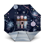 Black Nutcracker Magic Christmas Umbrella African American Pastel Snowflake Winter