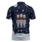 Black Nutcracker Magic Christmas Zipper Polo Shirt African American Pastel Snowflake Winter