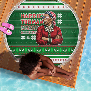 Harriet Tubman Christmas Beach Blanket Pattern African American