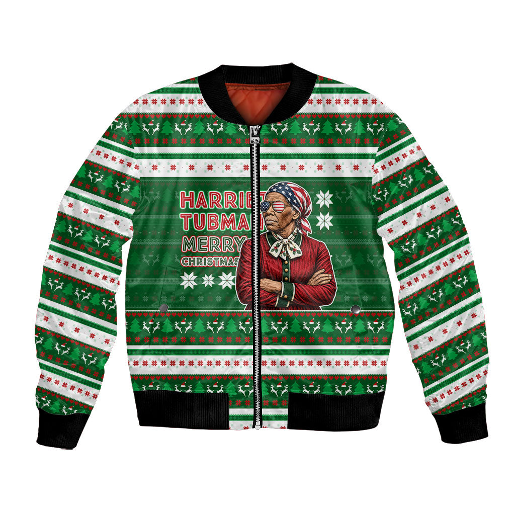 Harriet Tubman Christmas Bomber Jacket Pattern African American