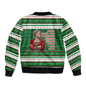 Harriet Tubman Christmas Bomber Jacket Pattern African American