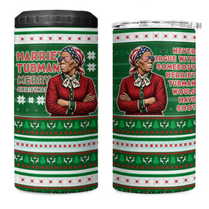 Harriet Tubman Christmas 4 in 1 Can Cooler Tumbler Pattern African American