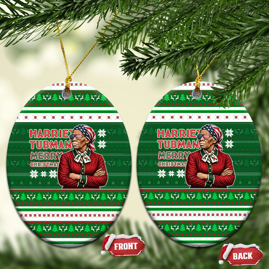 Harriet Tubman Christmas Ceramic Ornament Pattern African American