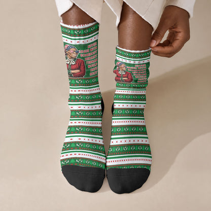 Harriet Tubman Christmas Crew Socks Pattern African American