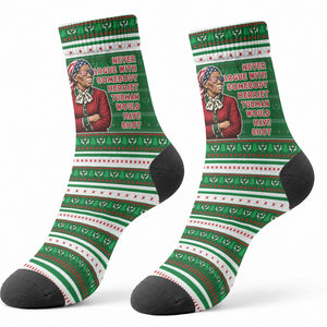 Harriet Tubman Christmas Crew Socks Pattern African American