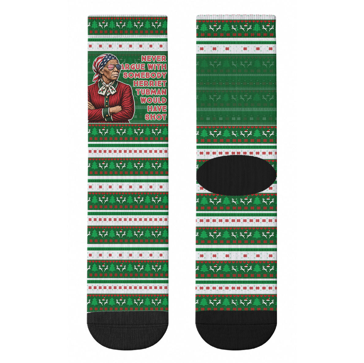 Harriet Tubman Christmas Crew Socks Pattern African American