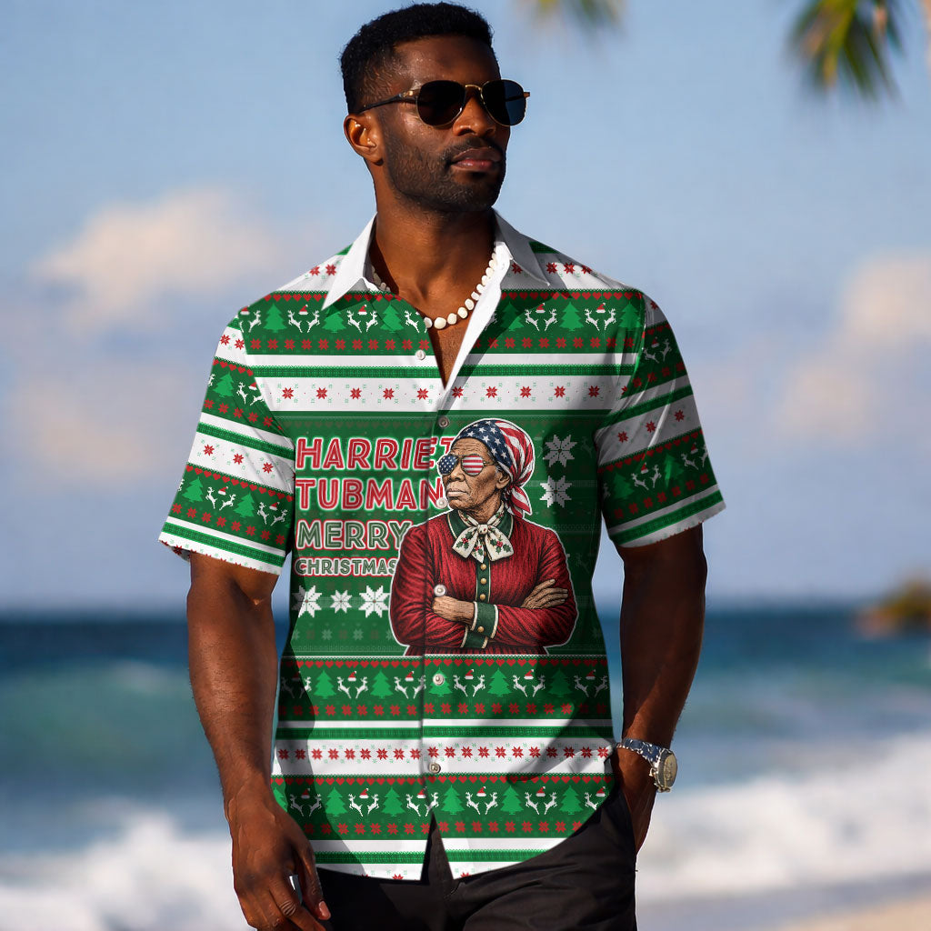 Harriet Tubman Christmas Hawaiian Shirt Pattern African American