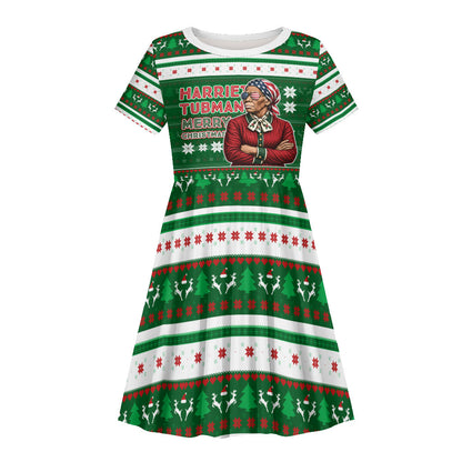 Harriet Tubman Christmas Kid Short Sleeve Dress Pattern African American
