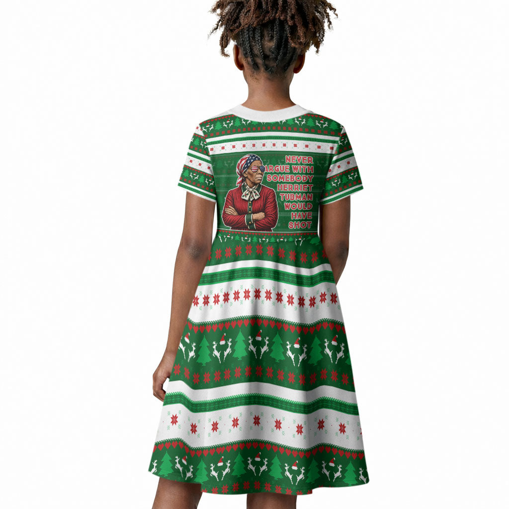 Harriet Tubman Christmas Kid Short Sleeve Dress Pattern African American