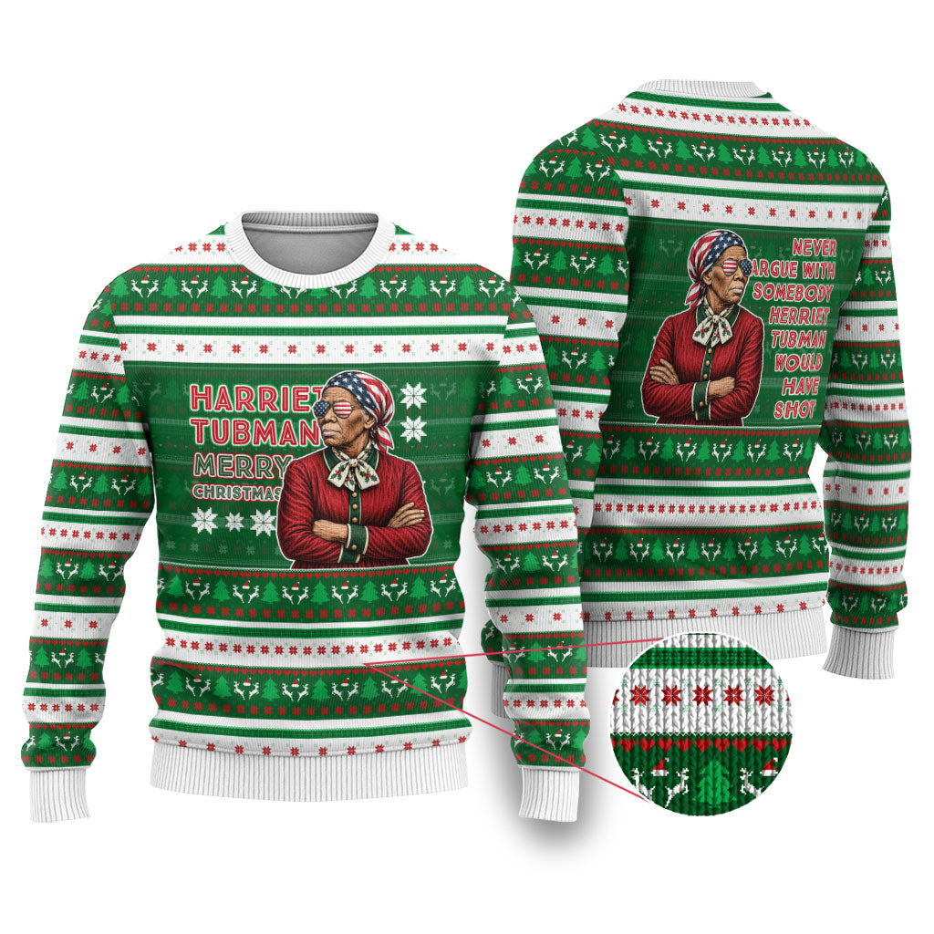 Harriet Tubman Christmas Ugly Christmas Sweater Pattern African American