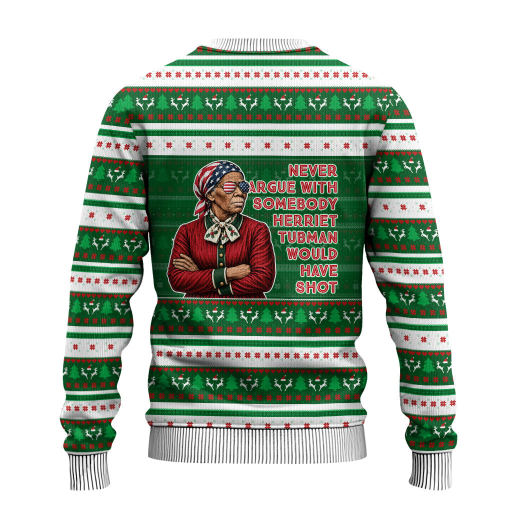 Harriet Tubman Christmas Ugly Christmas Sweater Pattern African American