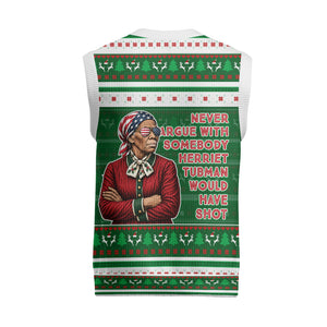 Harriet Tubman Christmas Knitted V-Neck Vest Pattern African American
