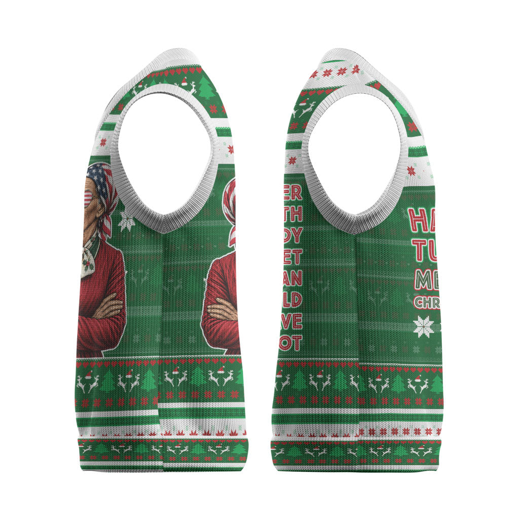 Harriet Tubman Christmas Knitted V-Neck Vest Pattern African American