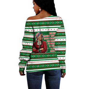 Harriet Tubman Christmas Off Shoulder Sweater Pattern African American