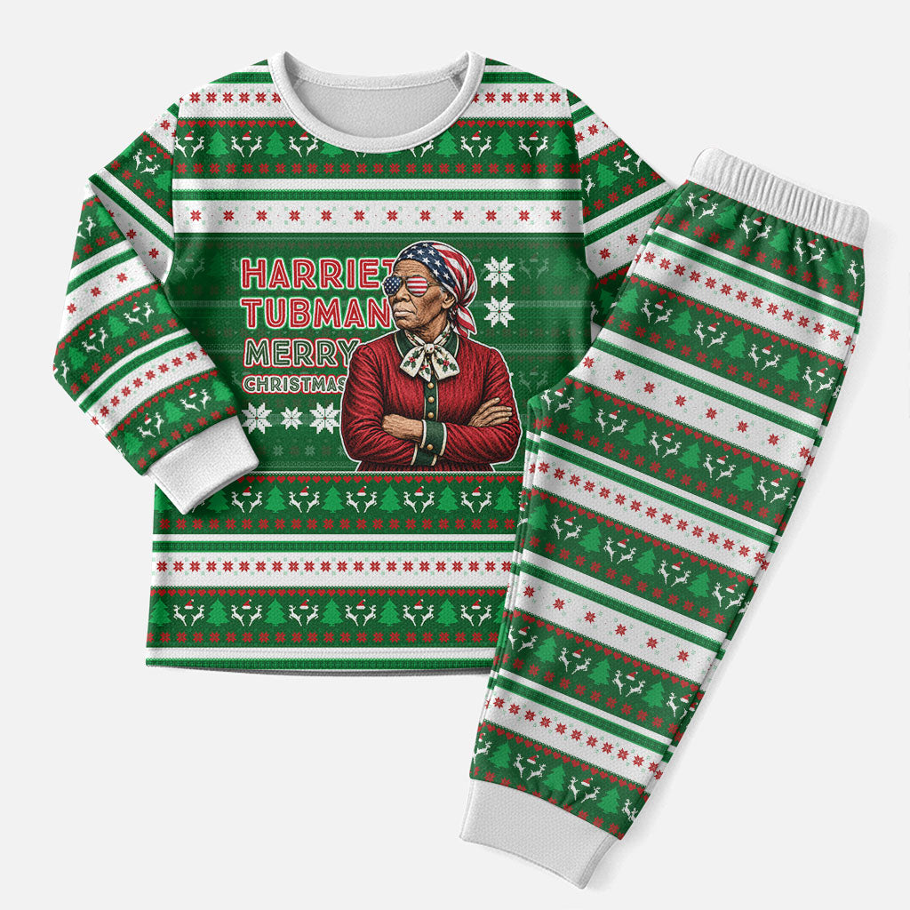 Harriet Tubman Christmas Pajama Set Pattern African American