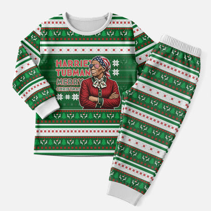 Harriet Tubman Christmas Pajama Set Pattern African American