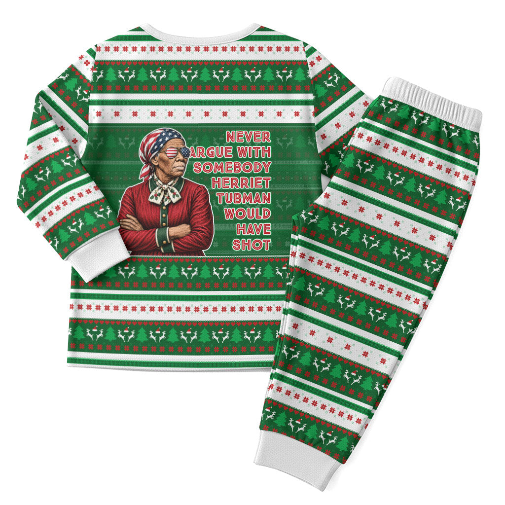 Harriet Tubman Christmas Pajama Set Pattern African American