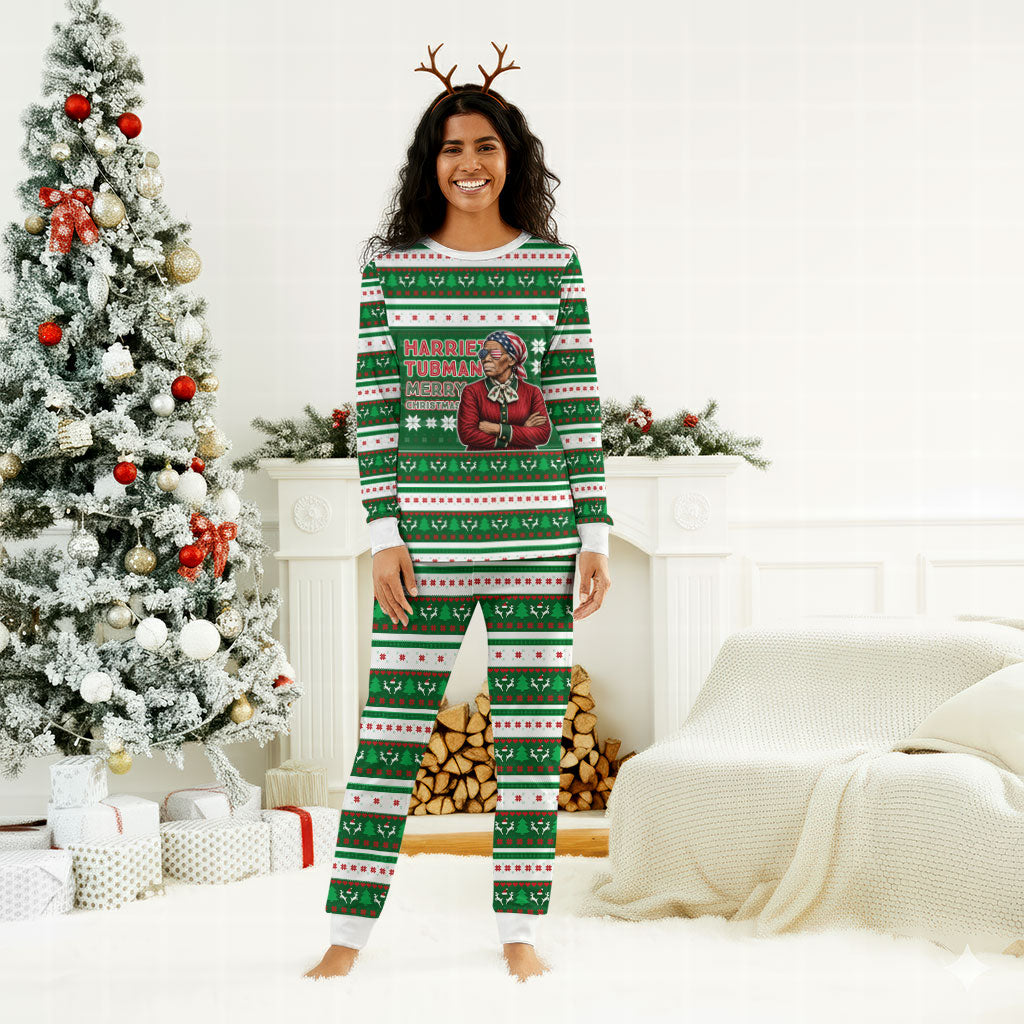 Harriet Tubman Christmas Pajama Set Pattern African American