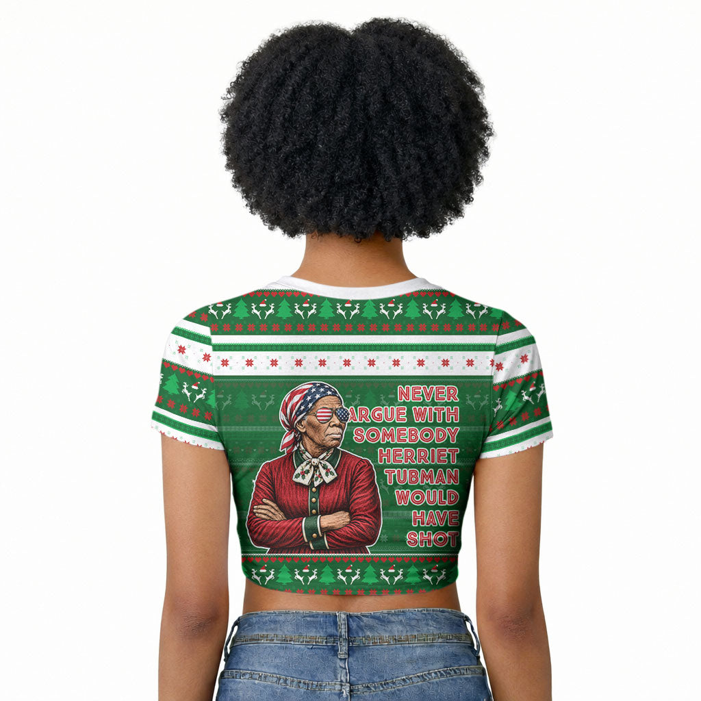 Harriet Tubman Christmas Raglan Cropped T shirt Pattern African American