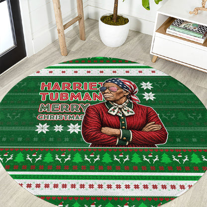 Harriet Tubman Christmas Round Carpet Pattern African American
