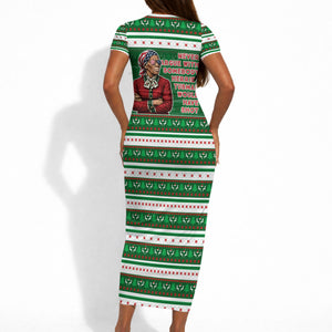 Harriet Tubman Christmas Short Sleeve Bodycon Dress Pattern African American