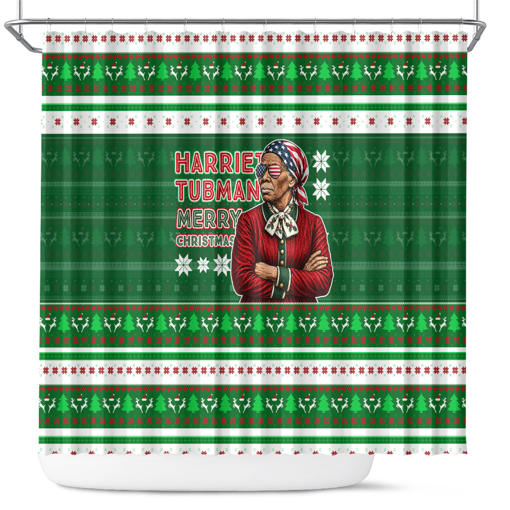 Harriet Tubman Christmas Shower Curtain Pattern African American