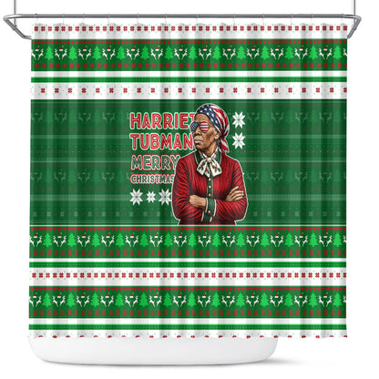 Harriet Tubman Christmas Shower Curtain Pattern African American