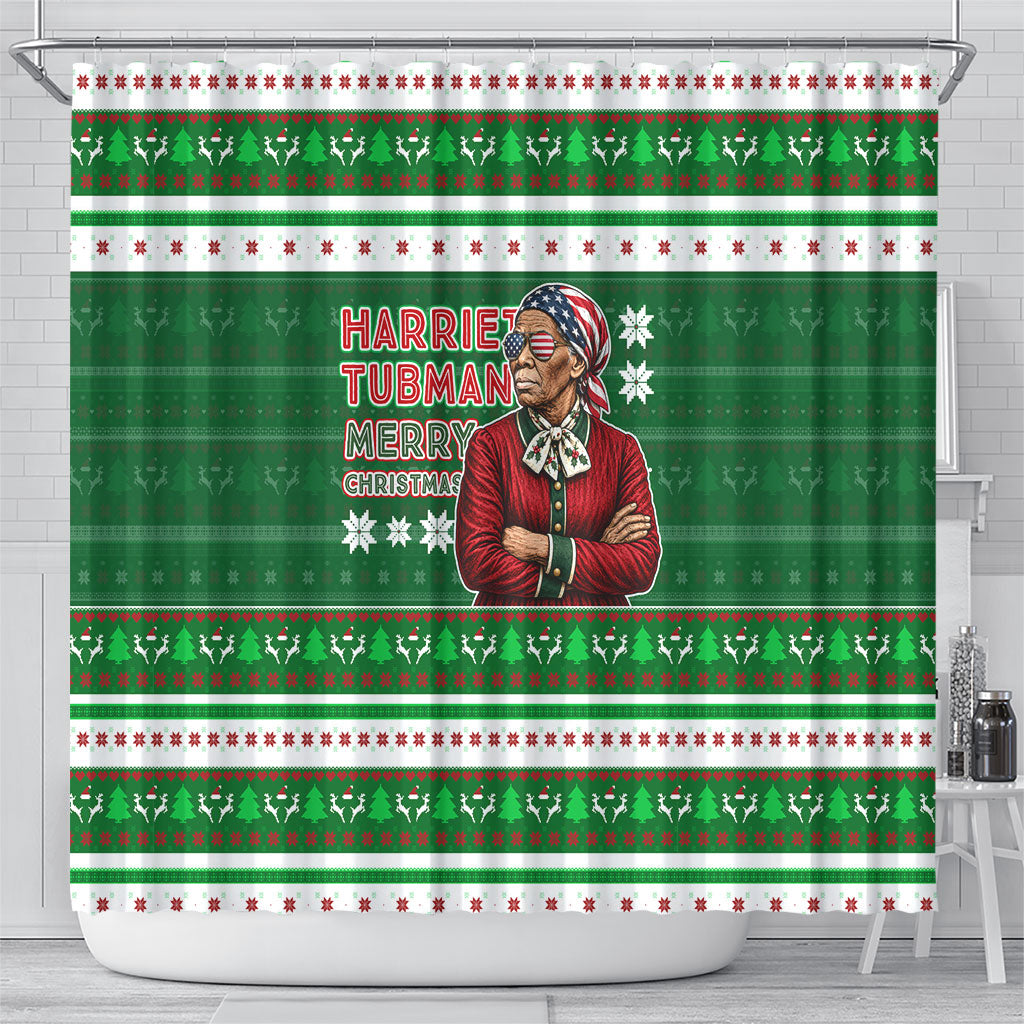 Harriet Tubman Christmas Shower Curtain Pattern African American