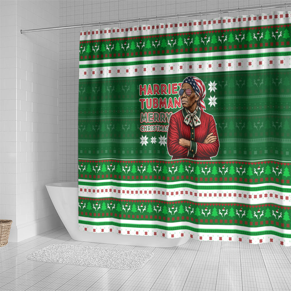 Harriet Tubman Christmas Shower Curtain Pattern African American