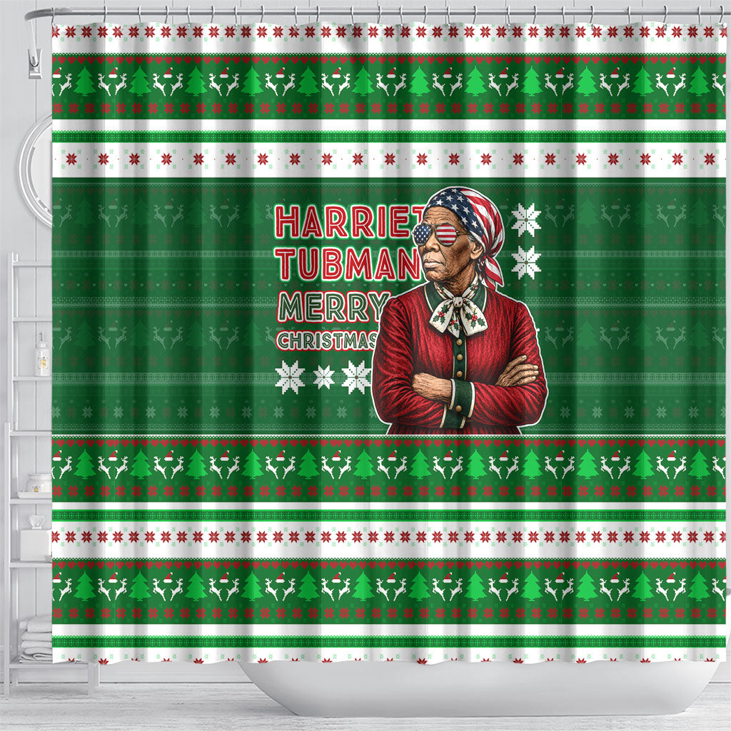 Harriet Tubman Christmas Shower Curtain Pattern African American