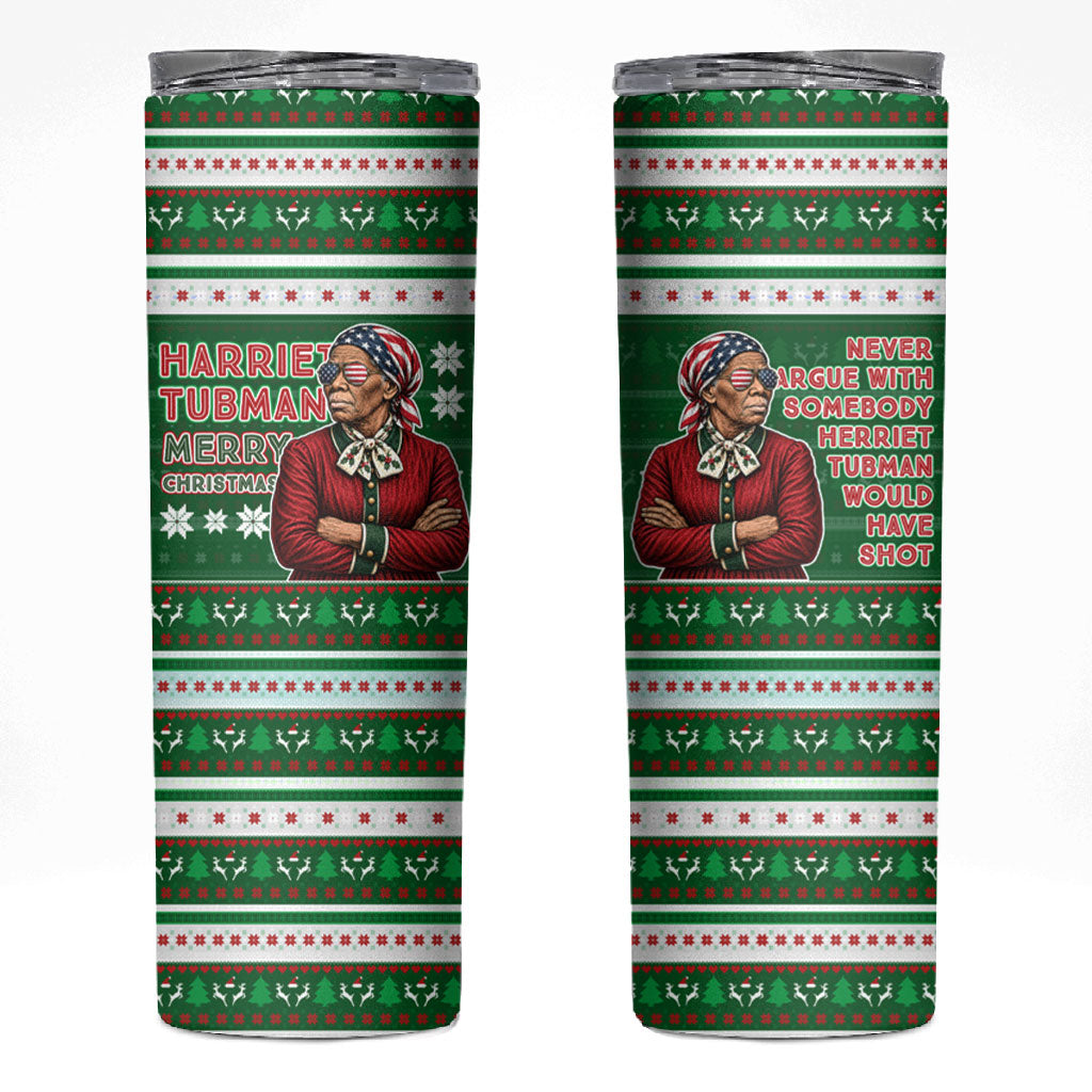 Harriet Tubman Christmas Skinny Tumbler Pattern African American