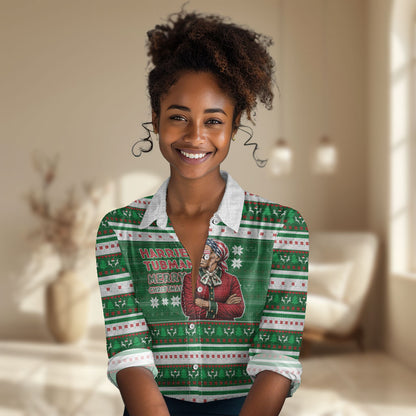Harriet Tubman Christmas Women Casual Shirt Pattern African American