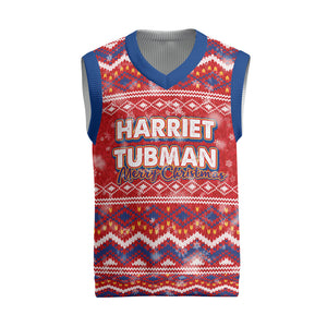 Harriet Tubman Christmas Knitted V-Neck Vest Pattern We Out African American
