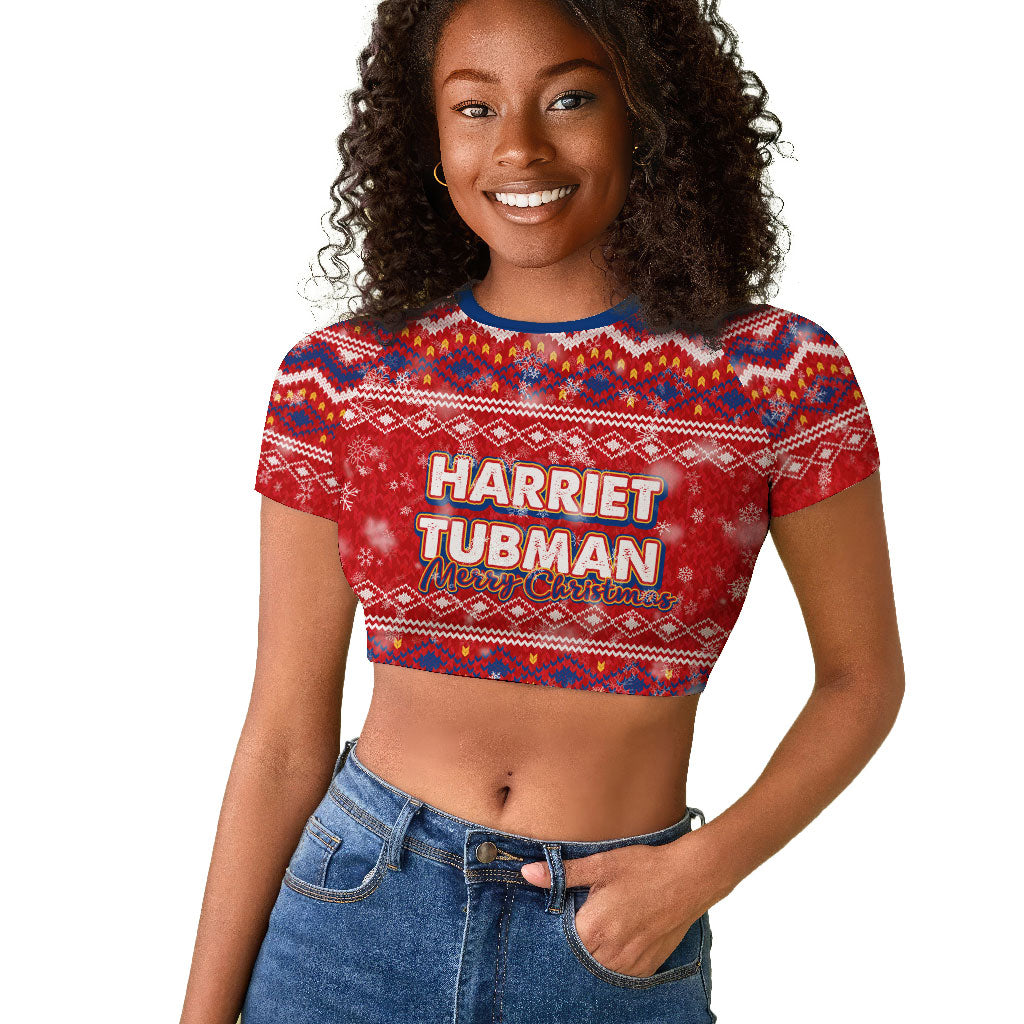 Harriet Tubman Christmas Raglan Cropped T shirt Pattern We Out African American