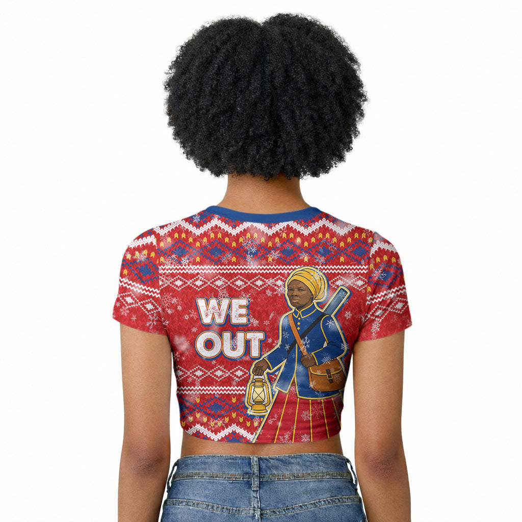 Harriet Tubman Christmas Raglan Cropped T shirt Pattern We Out African American