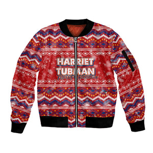 Harriet Tubman Christmas Sleeve Zip Bomber Jacket Pattern We Out African American