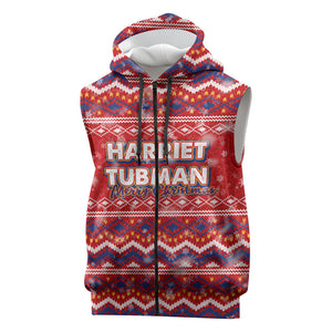 Harriet Tubman Christmas Sleeveless Zip Hoodie Pattern We Out African American