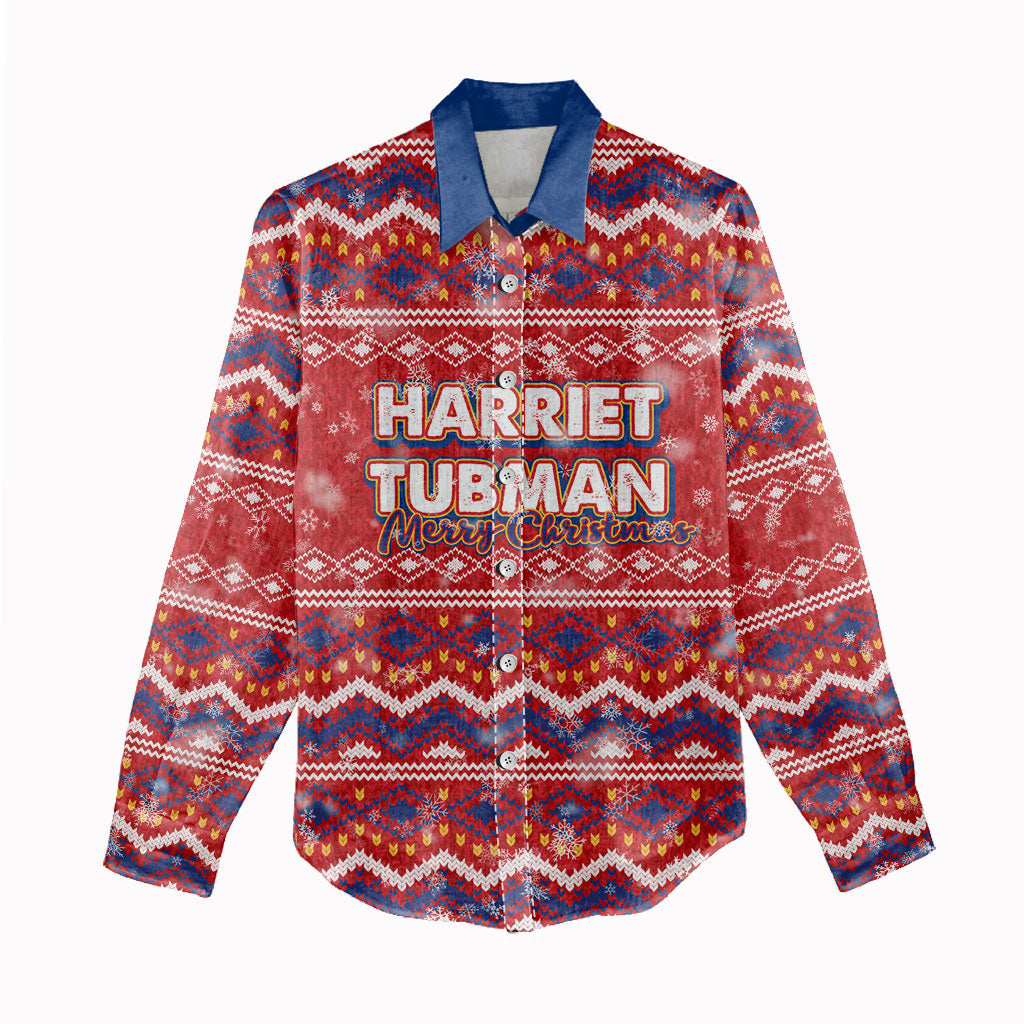 Harriet Tubman Christmas Women Casual Shirt Pattern We Out African American