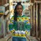 Gabon Christmas Hoodie Black Panthers Carrying Tree and Snowflake - African Pride