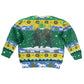 Gabon Christmas Kid Ugly Christmas Sweater Black Panthers Carrying Tree and Snowflake - African Pride
