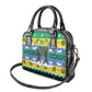 Gabon Christmas Shoulder Handbag Black Panthers Carrying Tree and Snowflake - African Pride