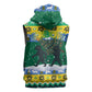 Gabon Christmas Sleeveless Hoodie Black Panthers Carrying Tree and Snowflake - African Pride