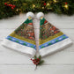 Gabon Christmas Santa Hat Pixel Art Elephant Santa Christmas Tree and Flag - African Pride