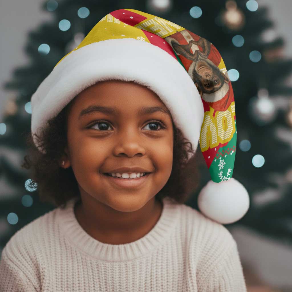 Guinea Christmas Santa Hat Santa Chimpanzee Heart Hands and Snowflake - African Pride