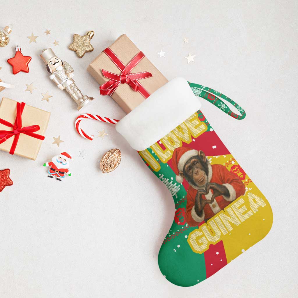 Guinea Christmas Stocking Santa Chimpanzee Heart Hands and Snowflake - African Pride