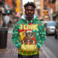 Guinea Christmas Hoodie Santa Chimpanzee Heart Hands and Snowflake - African Pride
