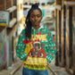 Guinea Christmas Hoodie Santa Chimpanzee Heart Hands and Snowflake - African Pride