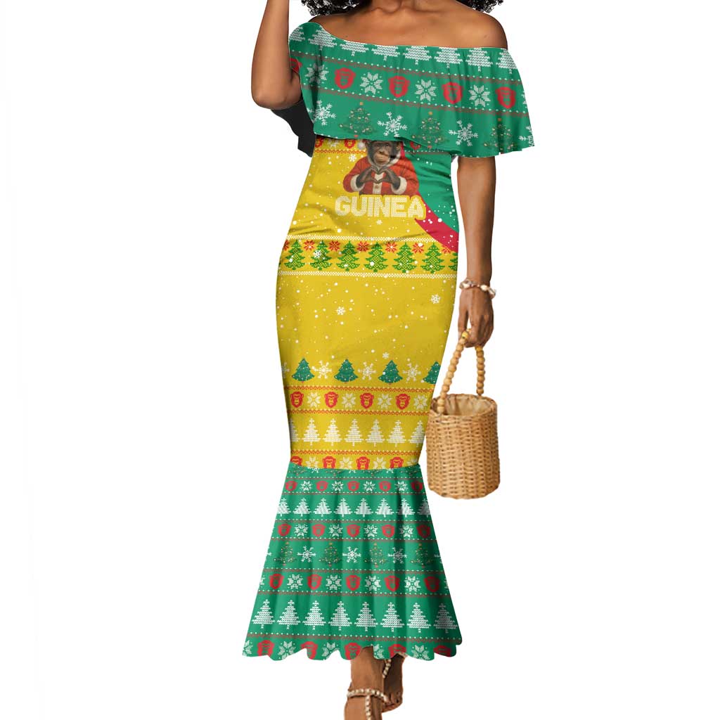 Guinea Christmas Mermaid Dress Santa Chimpanzee Heart Hands and Snowflake - African Pride