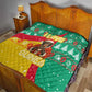 Guinea Christmas Quilt Santa Chimpanzee Heart Hands and Snowflake - African Pride